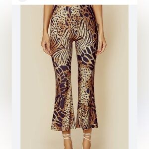 Novella Royale Black and Brown Flare Pants